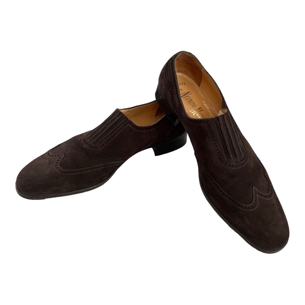 Gravati Per Neiman Marcus Women’s Suede Oxfords Size 9.5N Brown - Picture 3 of 11